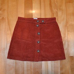 Urban Outfitters Brand BDG Size S Red Corduroy Skirt